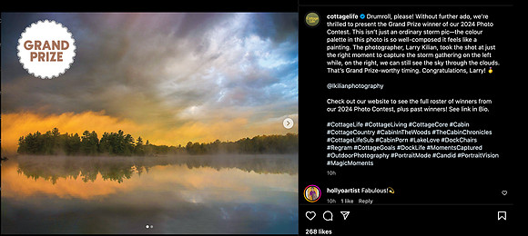 2024 Cottage Life Photo Contest Grand Prize Winner